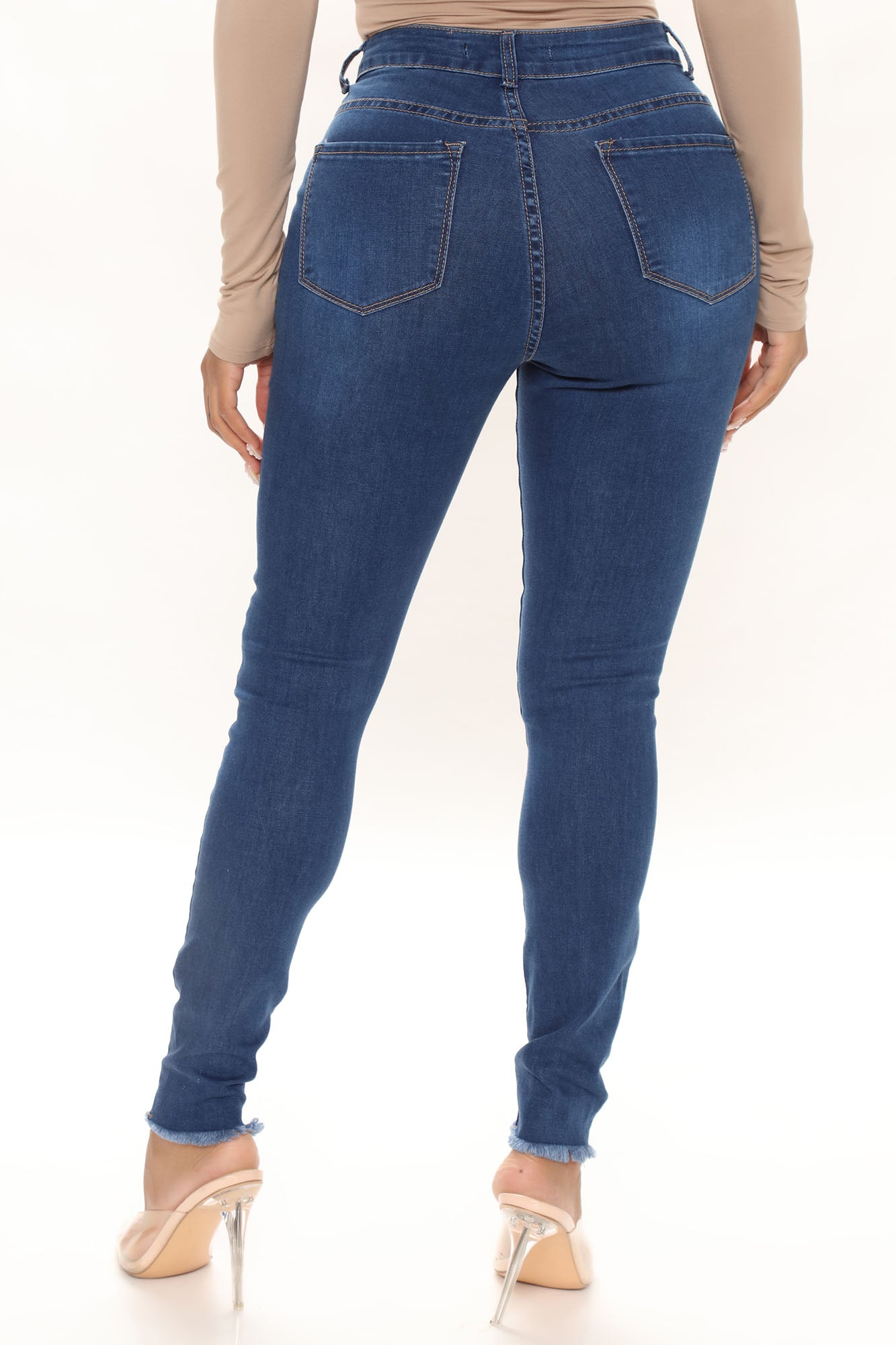 Trendsetter Stretch Skinny Jeans - Medium Blue Wash Ins Street