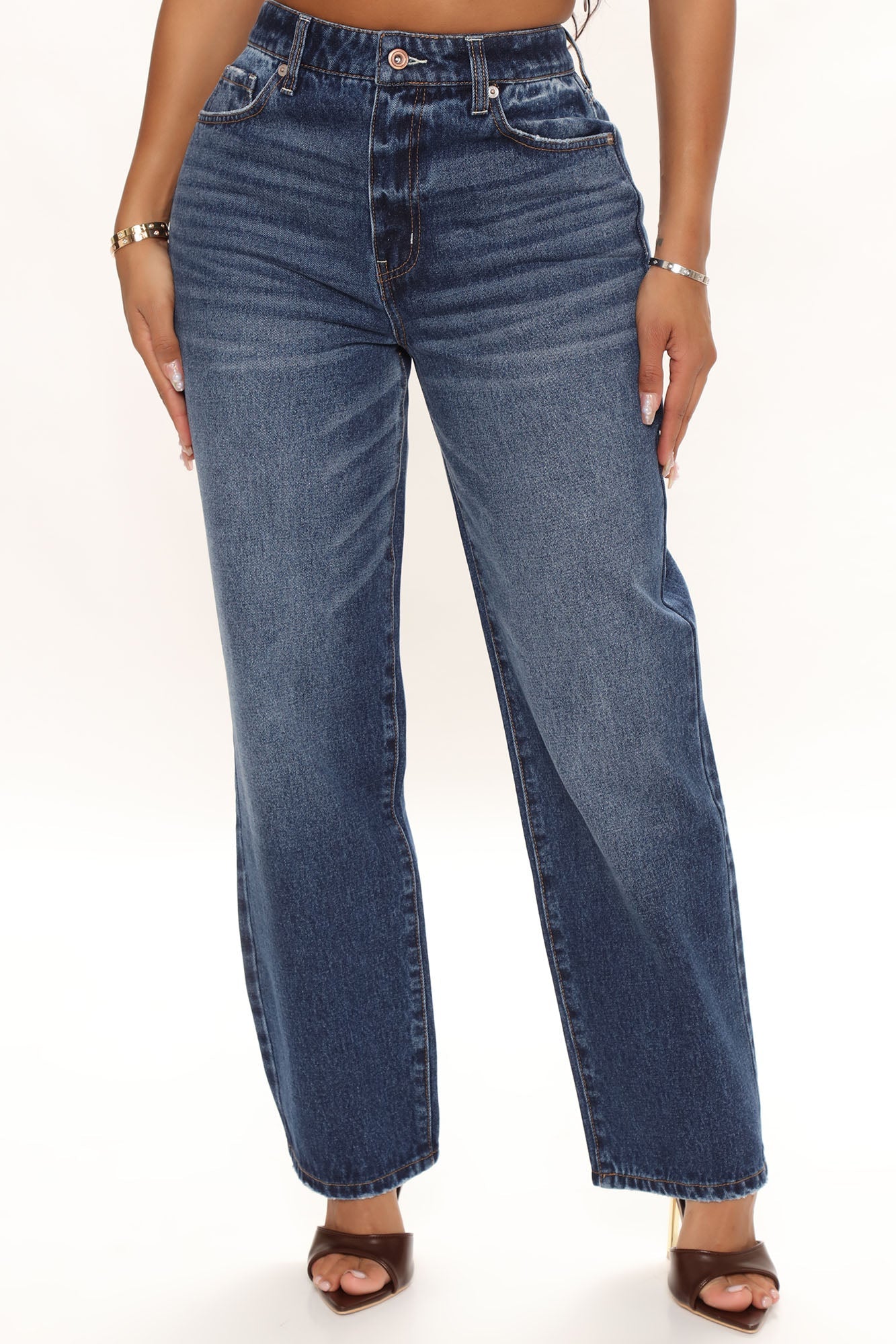 All That Slouchy Loose Straight Jeans - Dark Wash Ins Street