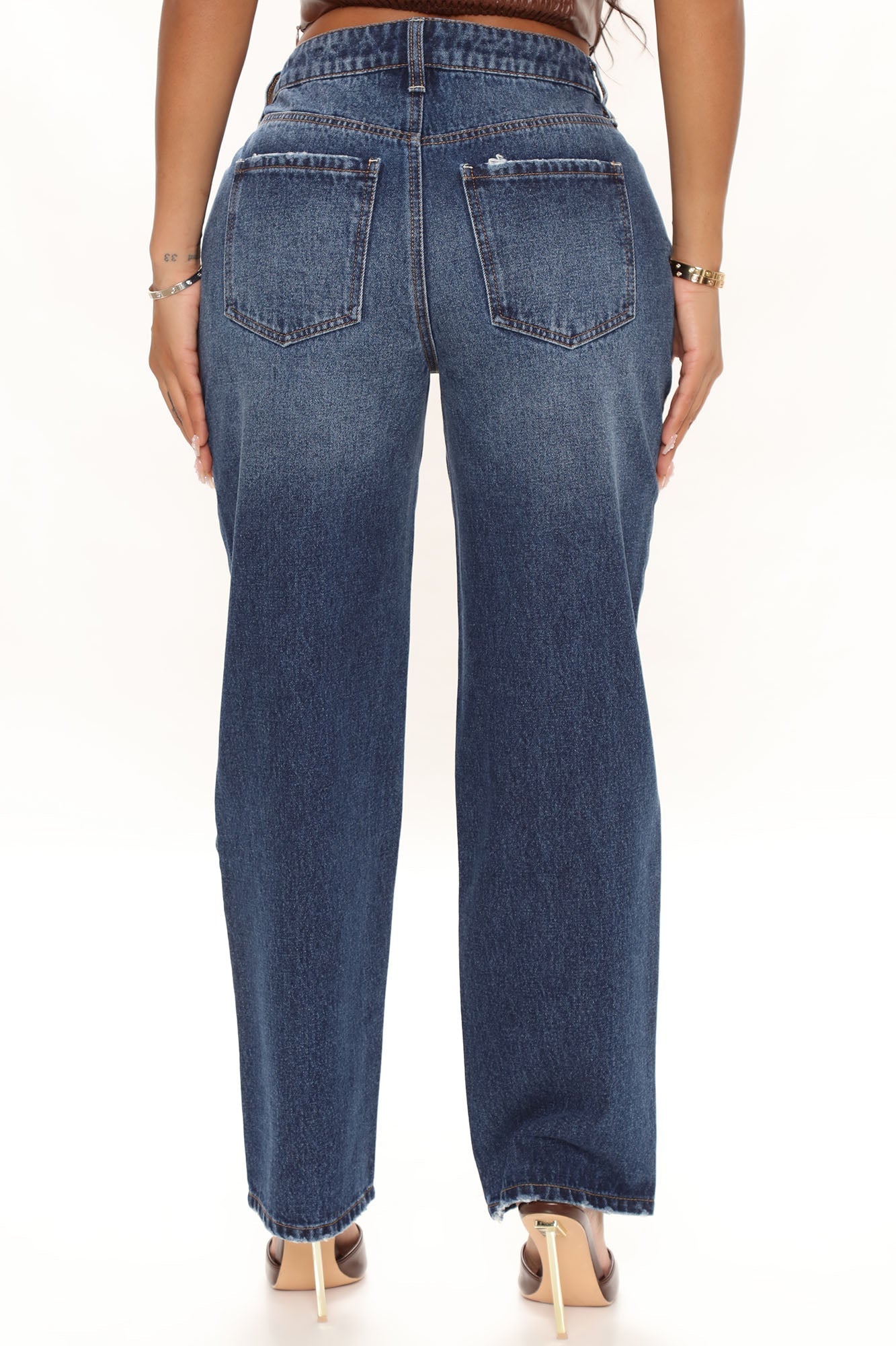 All That Slouchy Loose Straight Jeans - Dark Wash Ins Street