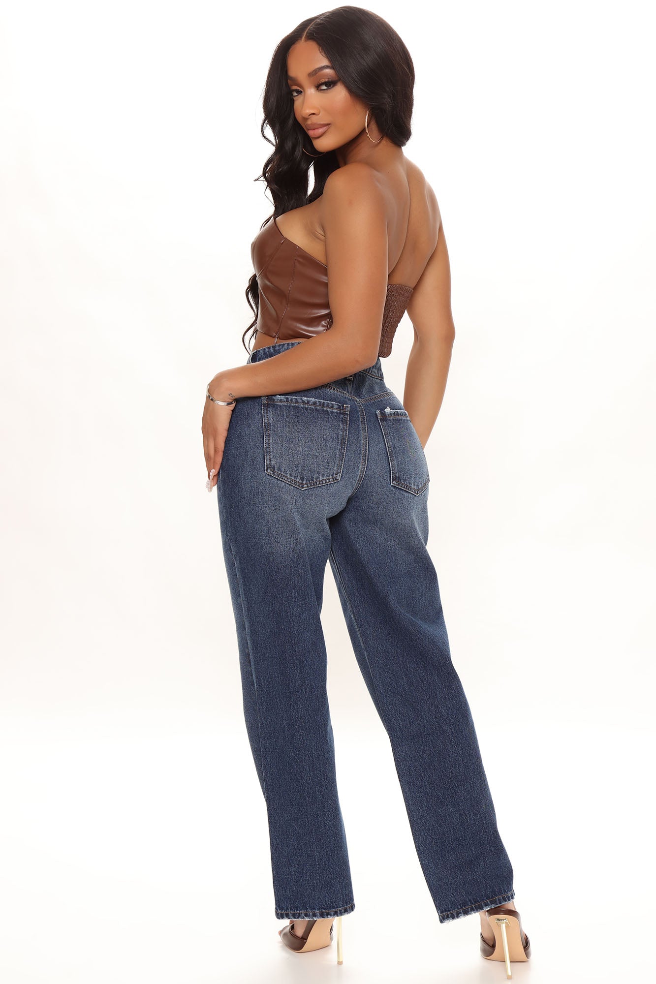 All That Slouchy Loose Straight Jeans - Dark Wash Ins Street
