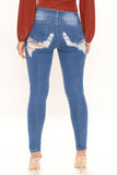 Tall All The Booty Ripped Skinny Jeans - Medium Blue Wash Ins Street