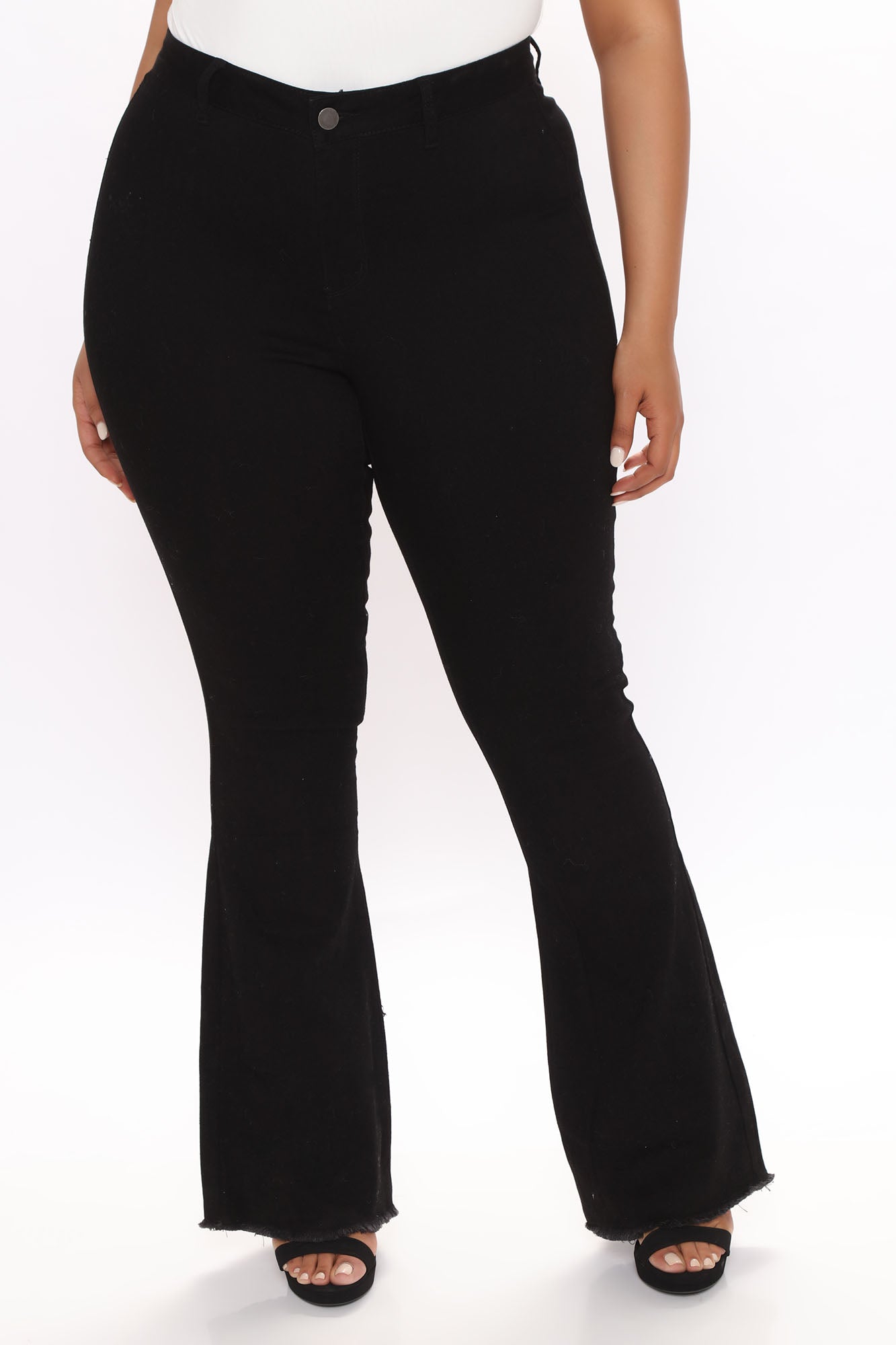 Valentina High Rise Flare Jeans - Black Ins Street