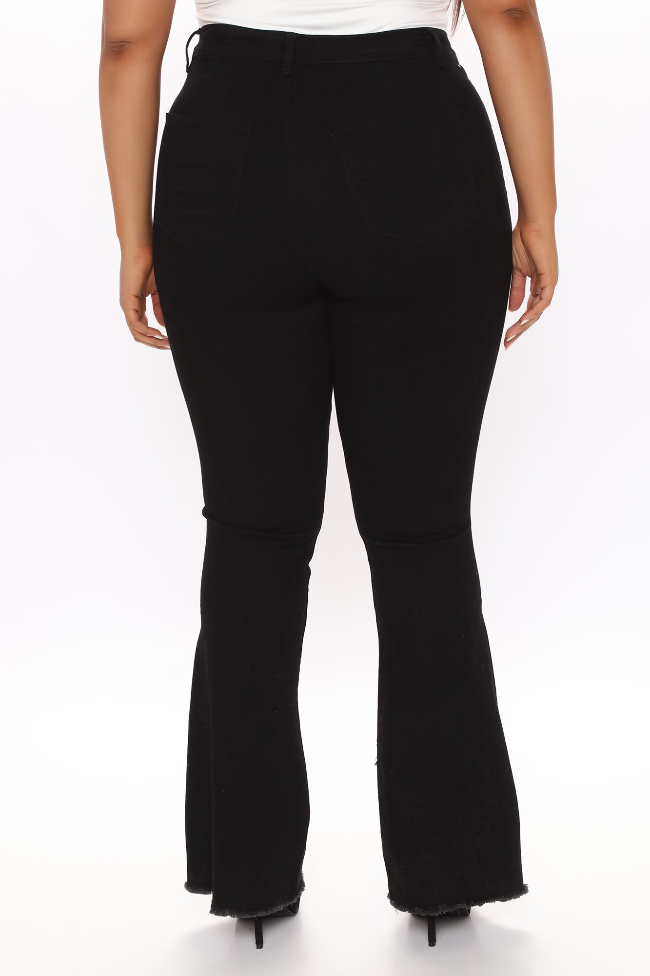 Valentina High Rise Flare Jeans - Black Ins Street