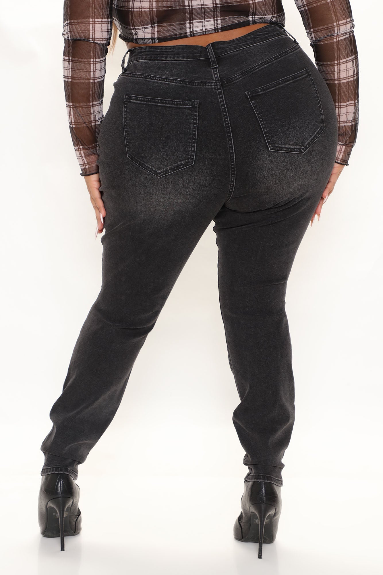 Keeping My Word Distressed Skinny Jeans - Black Ins Street