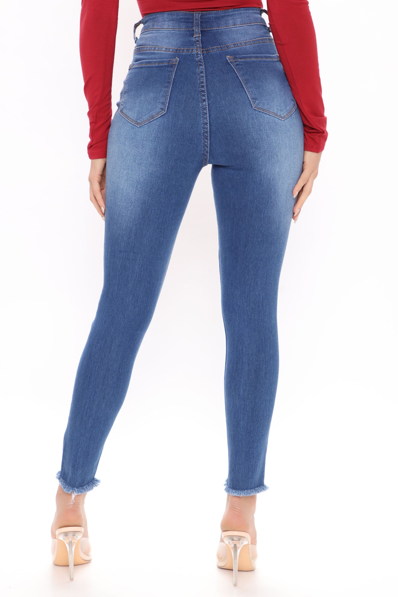Jump In Stretch Skinny Jeans - Medium Blue Wash Ins Street