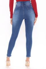 Jump In Stretch Skinny Jeans - Medium Blue Wash Ins Street