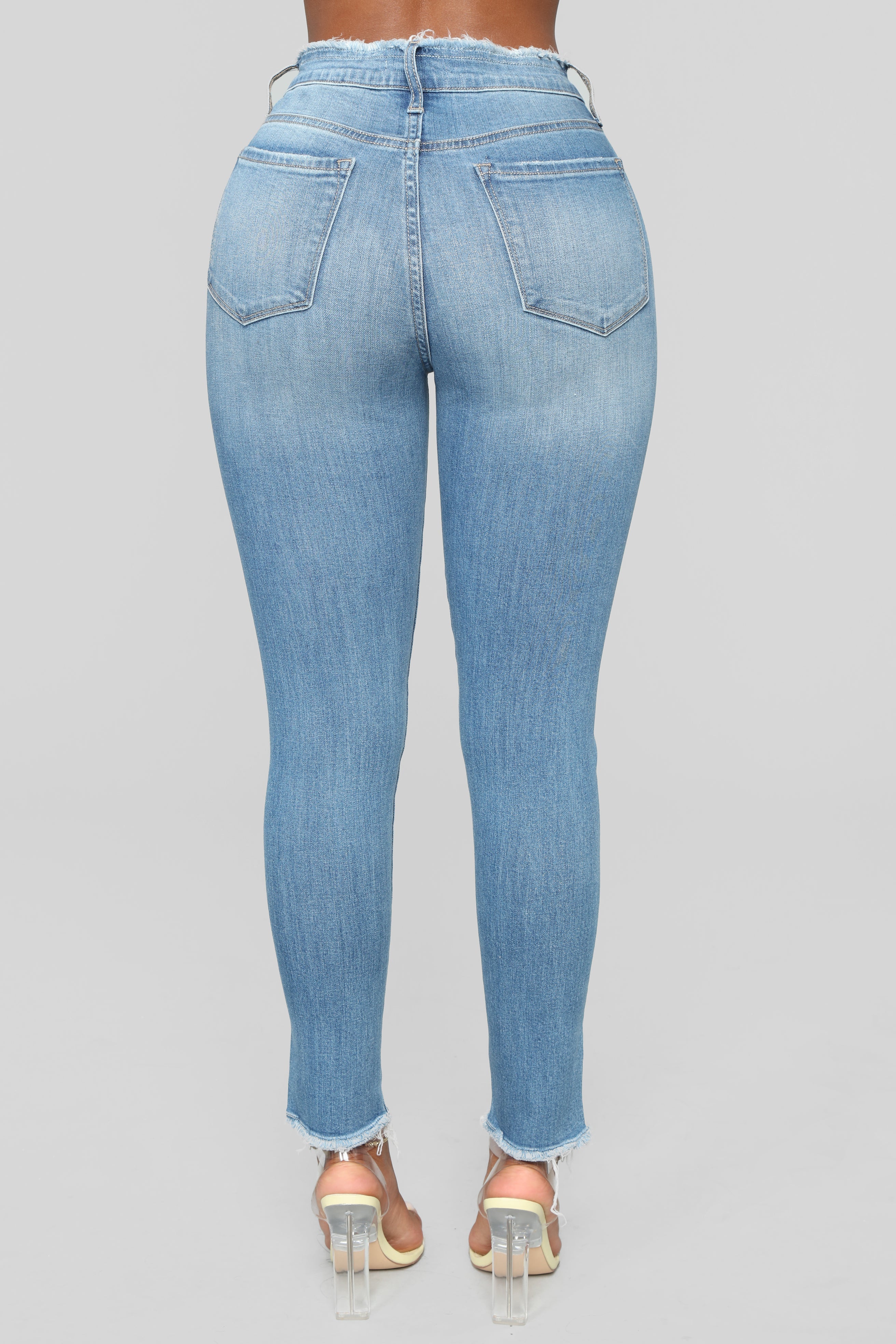 It's A Process Mid Rise Jeans - Medium Blue Wash Ins Street