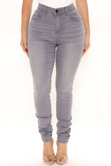 No Stress No Gap Proof Skinny Jeans - Grey Ins Street