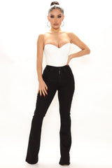 Back On Top Stretch Flare Jeans - Black Ins Street