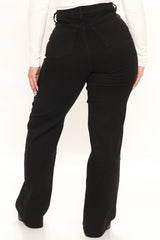 Sweet Love Straight Leg Jeans - Black Ins Street