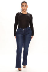 Stay A While Bootcut Jeans - Dark Wash Ins Street