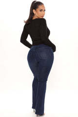 Stay A While Bootcut Jeans - Dark Wash Ins Street