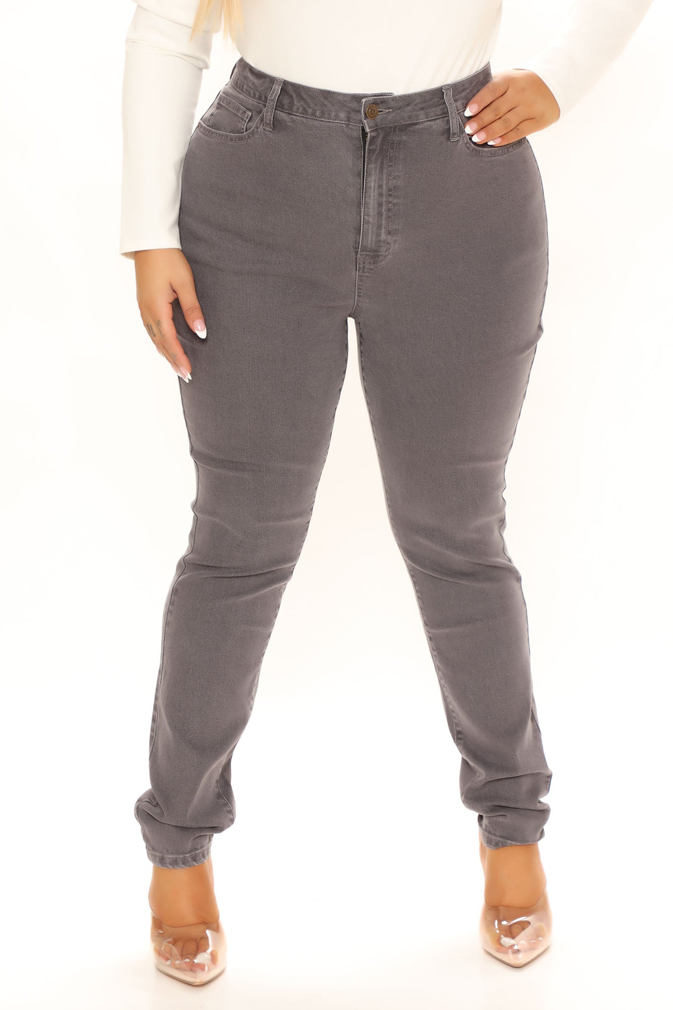 The Right Angles Skinny Jeans - Grey Ins Street