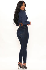 Fancy Pants Skinny Jeans - Dark Wash Ins Street