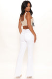 Breaking The Ice High Rise Flare Jeans - White Ins Street