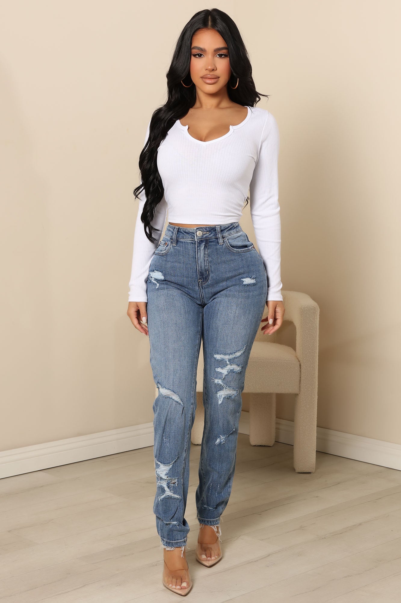 Spill The Tea Skinny Jeans - Medium Blue Wash Ins Street