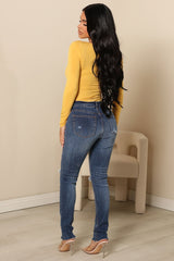 Set The Mood Skinny Jeans - Dark Wash Ins Street