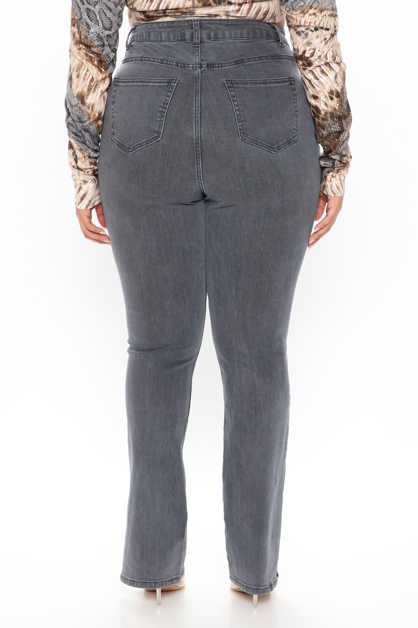 Soho Side Split Skinny Jeans - Grey – InsStreet