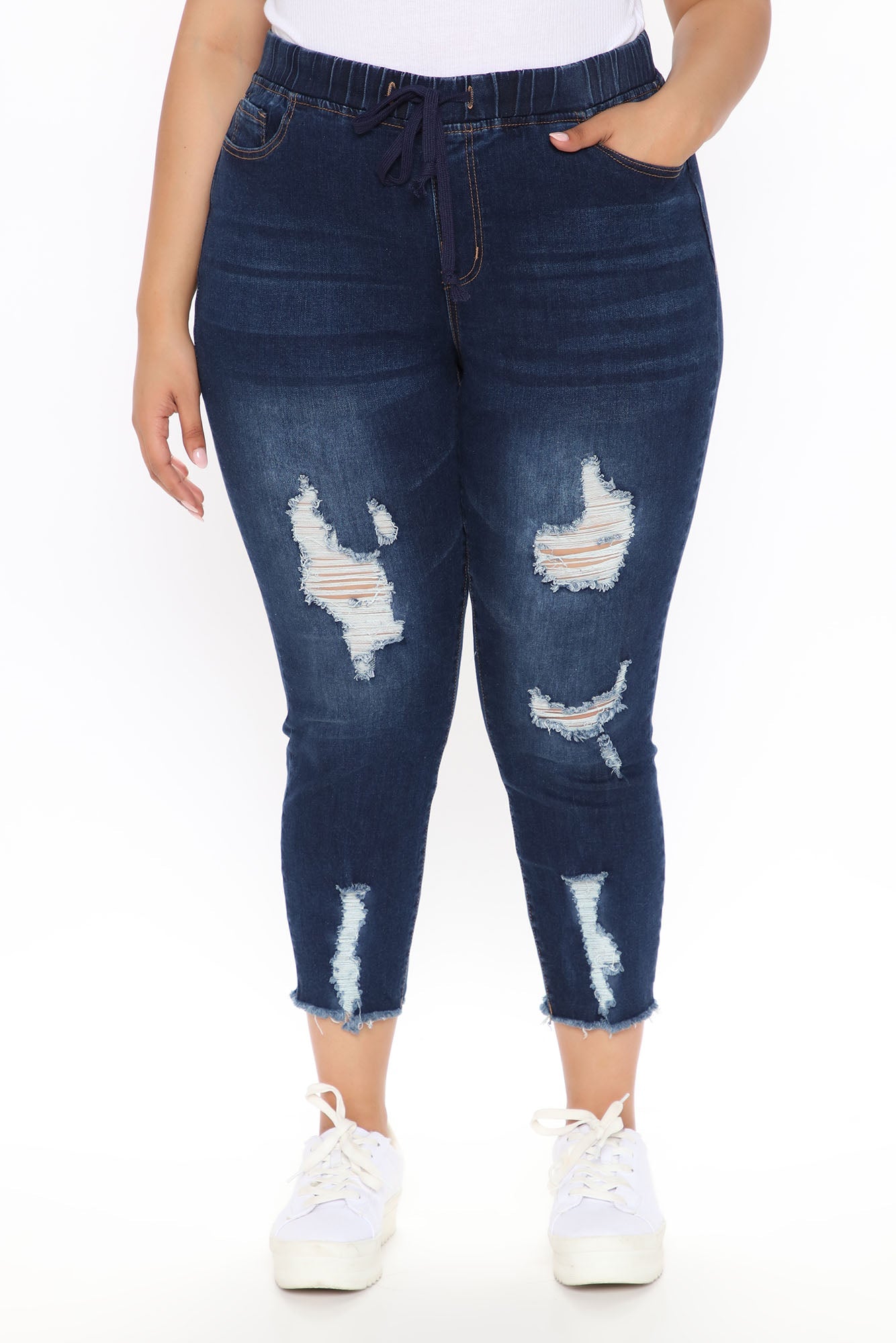 Somewhat The Same Jogger Jeans - Dark Wash Ins Street