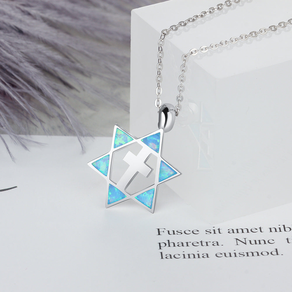 Six-pointed star Women Necklaces 925 silver 2023-03-14 InsStreet