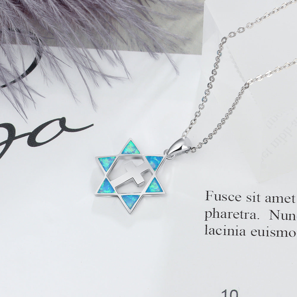 Six-pointed star Women Necklaces 925 silver 2023-03-14 InsStreet