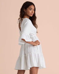 Yolanda Cotton Eyelet Tiered Babydoll Dress Ins Street