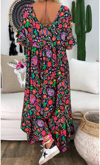 Find Yourself Floral Puff Sleeve Midi Dress Ins Street