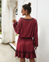 Lena Satin Midi Dress - Marsala Ins Street