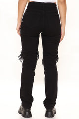 Feed My Ego Slouch Fit Jeans - Black Ins Street