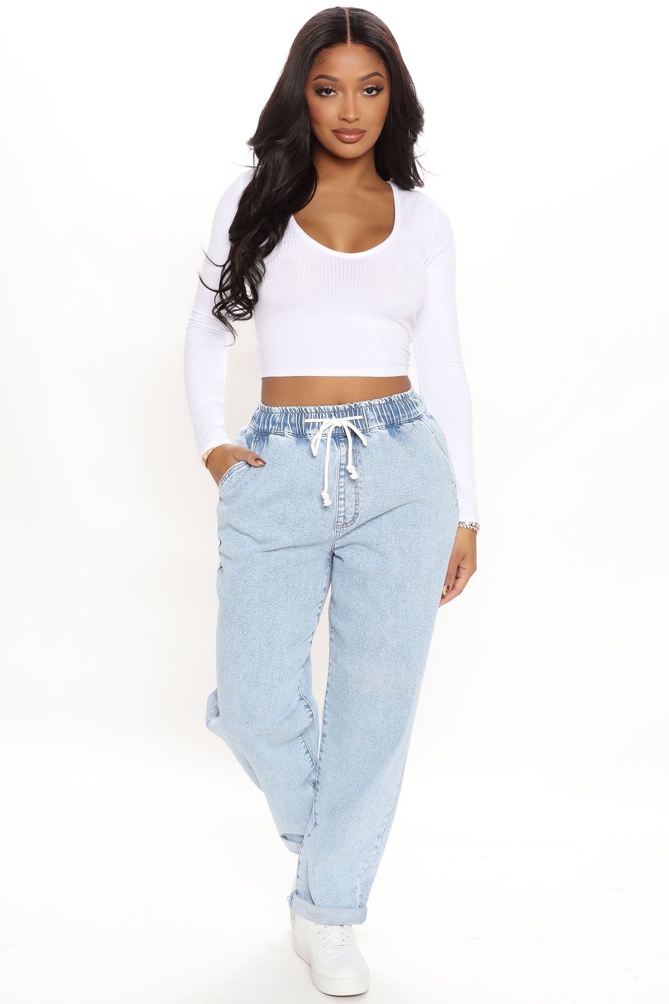 Straight Away Jogger Jeans - Light Blue Wash Ins Street