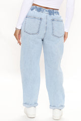 Straight Away Jogger Jeans - Light Blue Wash Ins Street