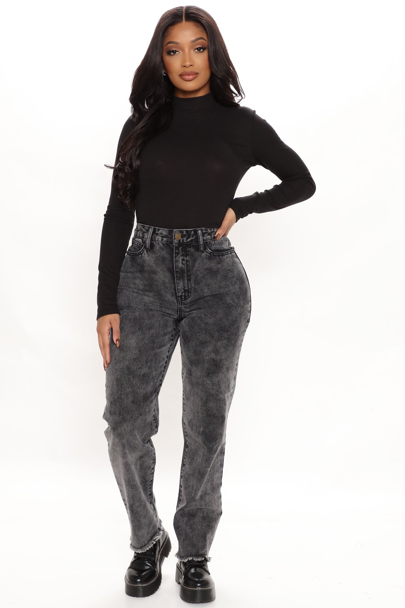 Love Your Mama Mom Jeans - Black Ins Street