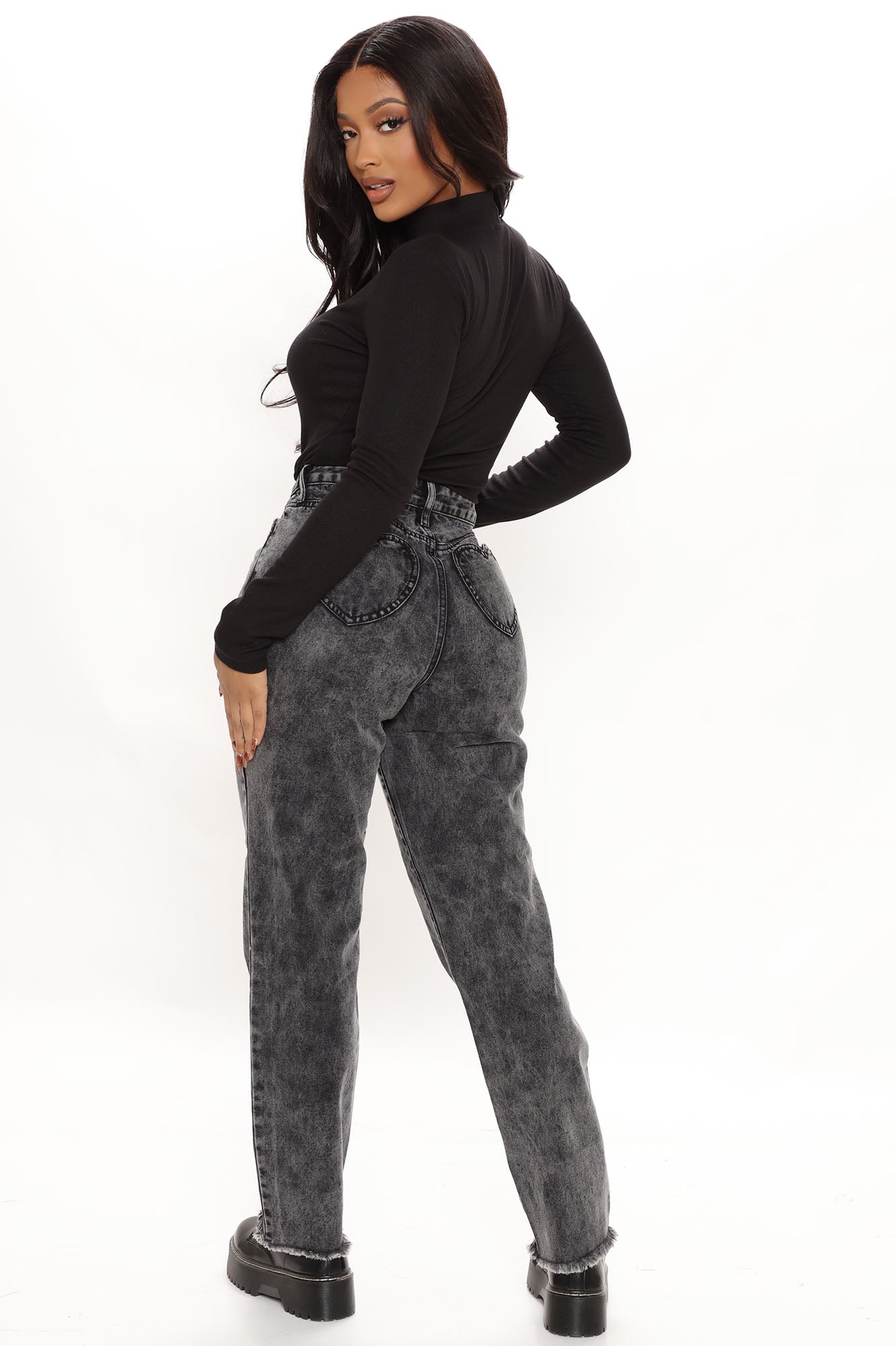 Love Your Mama Mom Jeans - Black Ins Street