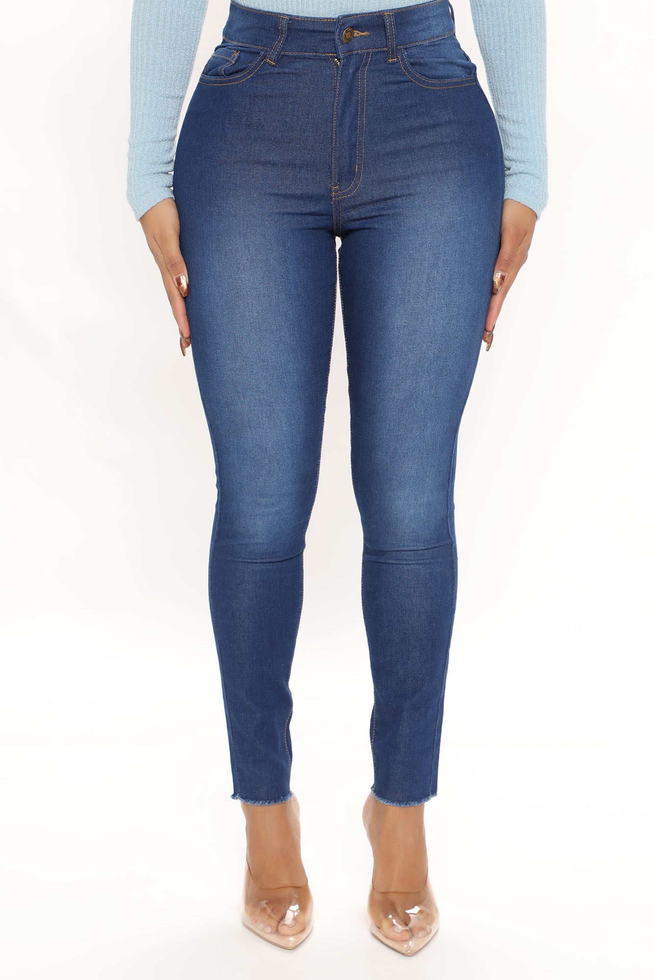 Catching Flights Skinny Jeans - Medium Blue Wash Ins Street