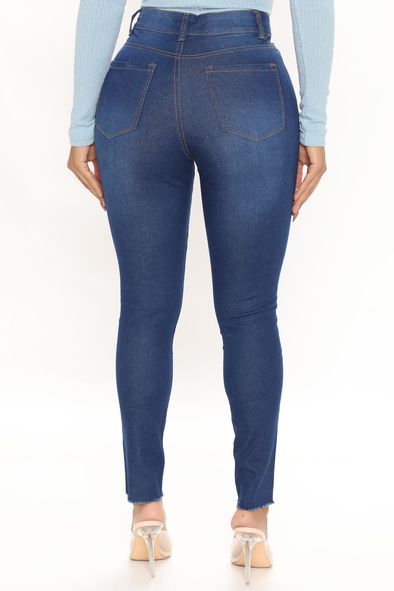 Catching Flights Skinny Jeans - Medium Blue Wash Ins Street