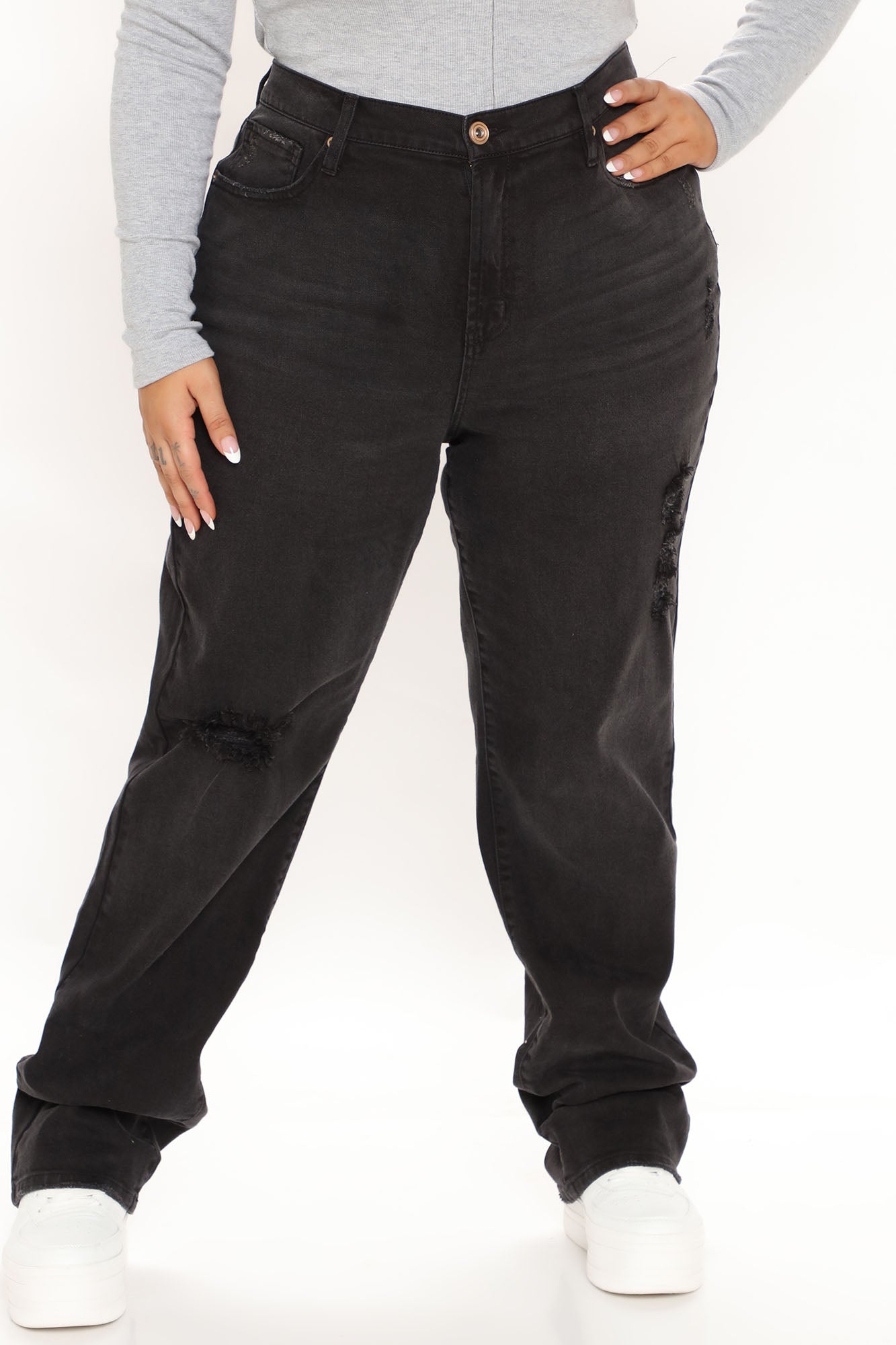 Replay Of The 90's Slim Straight Leg Jeans - Black Ins Street