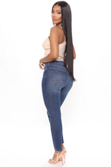 Cruisin' With You Ripped Skinny Jeans - Dark Wash Ins Street