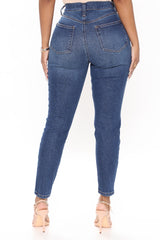 Cruisin' With You Ripped Skinny Jeans - Dark Wash Ins Street