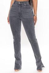 Soho Side Split Skinny Jeans - Grey Ins Street