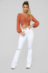 Here To Stay Flare Jeans - White Ins Street