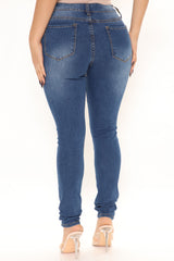 Baddest Behavior Skinny Jeans - Dark Wash Ins Street
