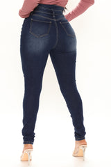 Thinking Of You Stretch Skinny Jeans - Dark Wash Ins Street