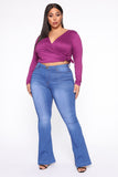 Here For You Flare Jeans - Medium Blue Wash Ins Street