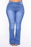 Here For You Flare Jeans - Medium Blue Wash Ins Street