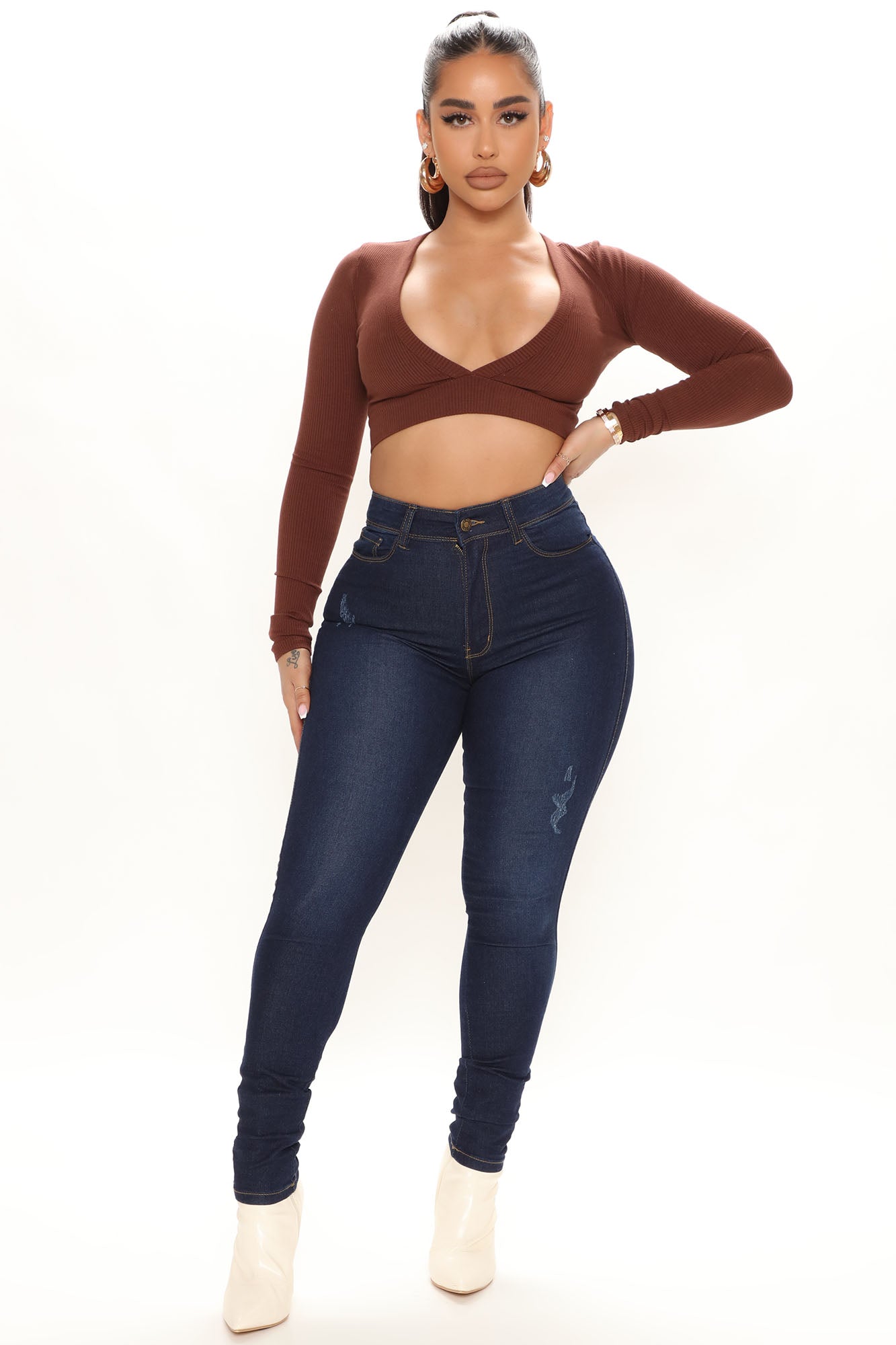 So Necessary Stretch Skinny Jeans - Dark Wash Ins Street