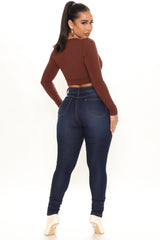 So Necessary Stretch Skinny Jeans - Dark Wash Ins Street