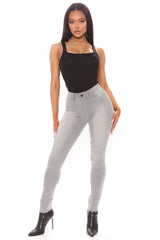 Thank Me Later Skinny Jeans - Grey Ins Street