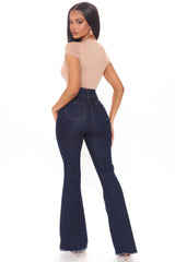 Only Good Days Flare Jeans - Dark Wash Ins Street