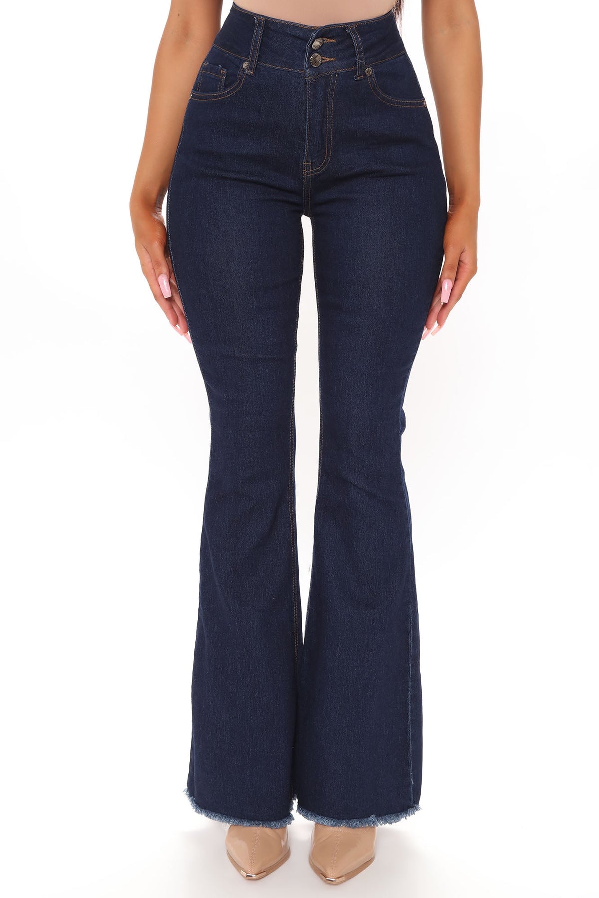 Only Good Days Flare Jeans - Dark Wash Ins Street