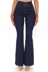Only Good Days Flare Jeans - Dark Wash Ins Street